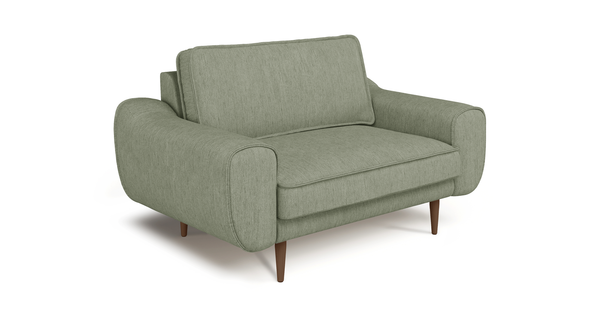 Klem Loveseat Ahşap Ayak - Performans Keten