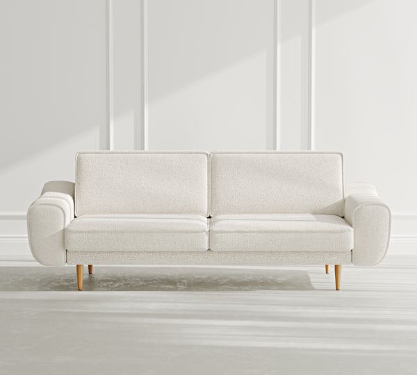 Klem Üçlü Koltuk Ahşap Ayak - Bukle