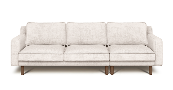 Klem Slim Dörtlü Koltuk Silindir Ahşap Ayak - Fitilli Kadife