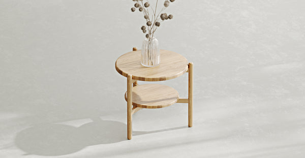 Norac Masif Meşe Yan Sehpa