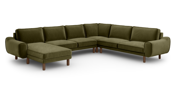 Klem 346 x 290 Köşe Silindir Ahşap Ayak - Kadife