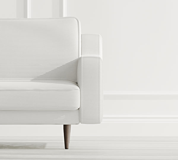 Klem Slim Tekli Koltuk Ahşap Ayak - Fitilli Kadife