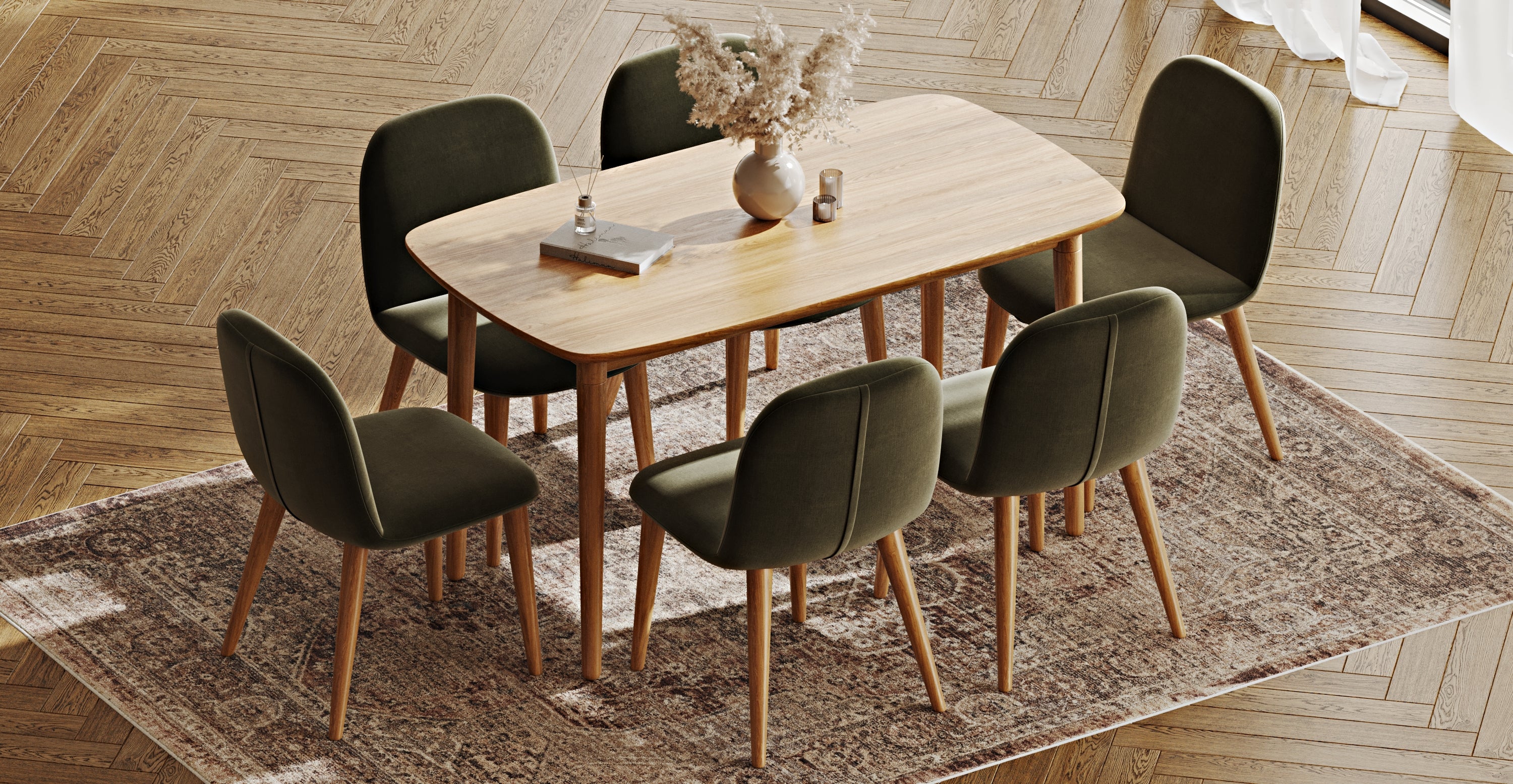 Lyno 77x140 Sabit Yemek Masası Takımı (6 Venn Sandalye