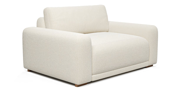 Carle Tekli Koltuk Çift Kollu - Doğal Doku