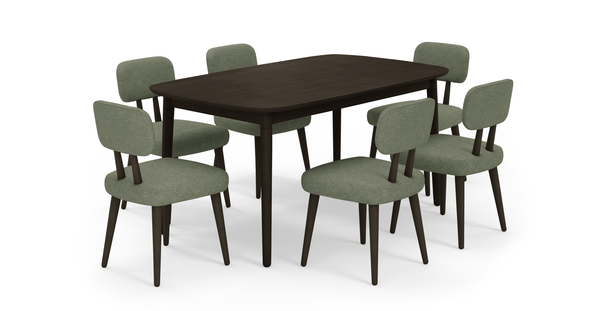 Lyno 97x160 Cm Sabit Yemek Masası Takımı (6Lı Roa) - Performans Keten