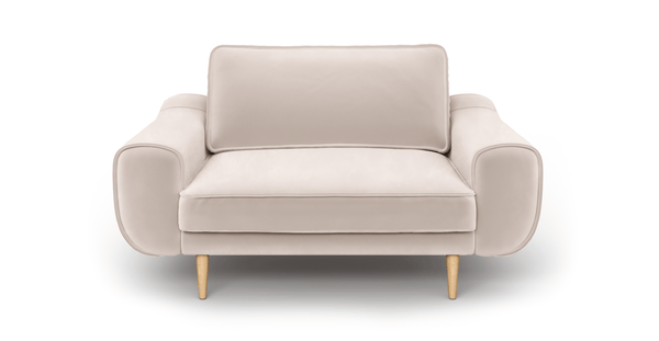 Klem Loveseat Ahşap Ayak - Kadife