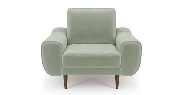 Modsy Bold Tekli Koltuk Ahşap Ayak - Kadife