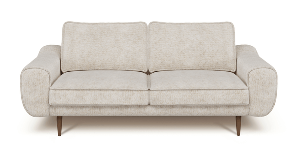 Klem İkili Koltuk Ahşap Ayak - Doğal Doku