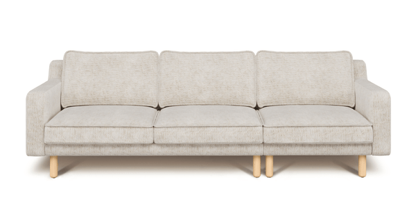 Klem Slim Dörtlü Koltuk Silindir Ahşap Ayak - Doğal Doku