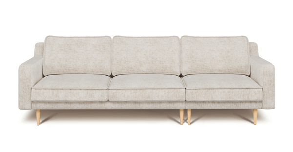 Klem Slim Dörtlü Koltuk Ahşap Ayak - Doğal Doku