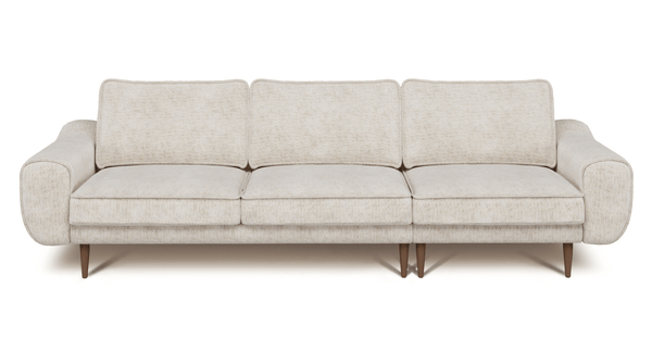 Klem Dörtlü Koltuk Ahşap Ayak - Doğal Doku