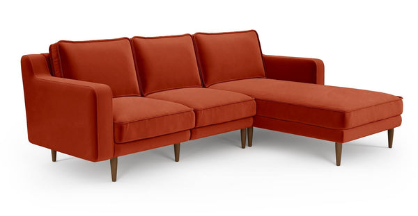 Klem Slim 240 x 171 Köşe Ahşap Ayak - Kadife