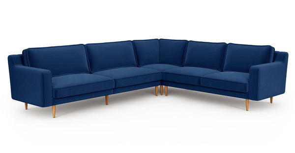 Klem Slim 303 x 257 Köşe Ahşap Ayak - Kadife