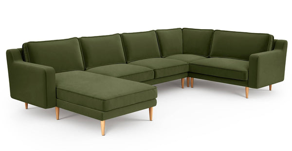 Klem Slim 339 x 203 Köşe Ahşap Ayak - Kadife