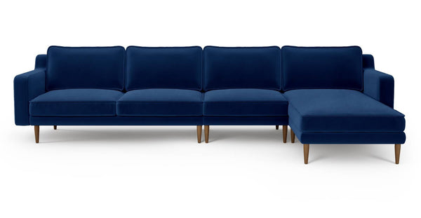 Klem Slim 343 x 171 Köşe Ahşap Ayak - Kadife