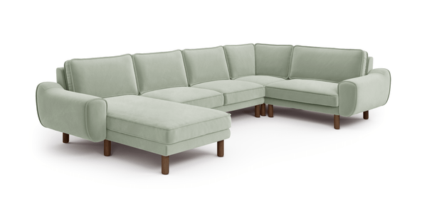 Klem 346 x 210 Köşe Silindir Ahşap Ayak - Kadife