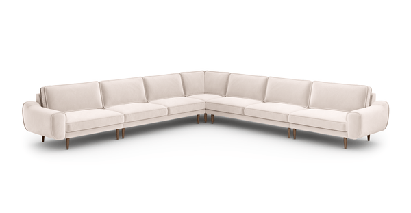 Klem 390 x 390 Köşe Ahşap Ayak - Kadife