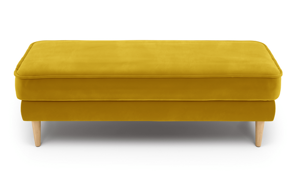 Klem Bench Ahşap Ayak - Kadife