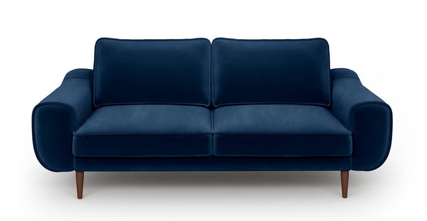 Klem İkili Koltuk Ahşap Ayak - Kadife