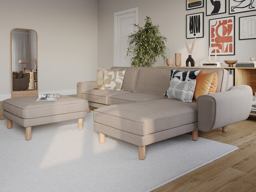 Norrmod Klem 280 x 171 Sütlü Kahve, Ahşap Silindir Ayak