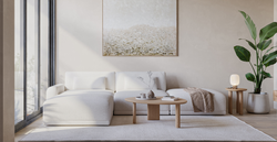 Carle Deniz Köpüğü Üçlü ve Puf Koltuk Takımı - Bukle