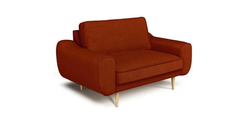 Klem Loveseat Ahşap Ayak - Fitilli Kadife