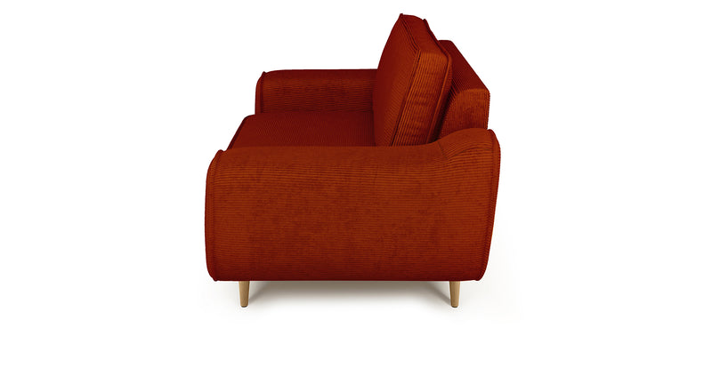 Klem Loveseat Ahşap Ayak - Fitilli Kadife
