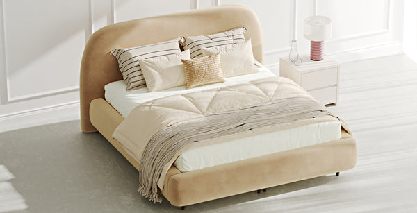 Klem Çift Kişilik Bazalı Karyola 180x200 - Kadife