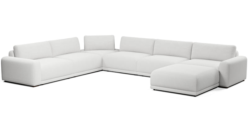 Carle 339 x 444 Köşe Çift Kollu ve Puf - Fitilli Kadife