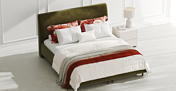 Klem Slim Çift Kişilik Bazalı Karyola 180x200 - Kadife