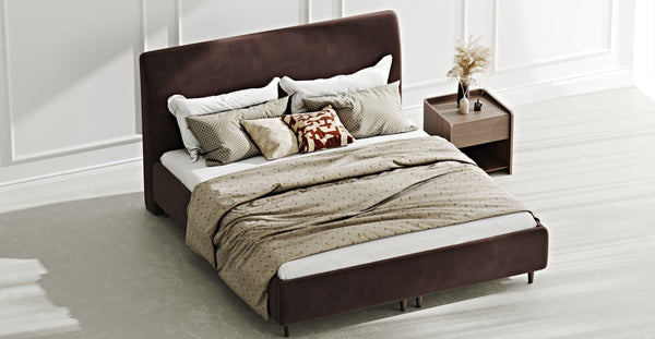 Klem Slim Çift Kişilik Bazalı Karyola 180x200 - Kadife