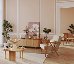 Klem Tuğla ve Levy Berjer Retro Bej Köşe Koltuk Takımı - Performans Keten