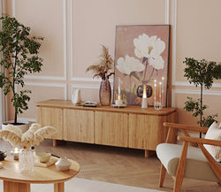 Klem Tuğla ve Levy Berjer Retro Bej Köşe Koltuk Takımı - Performans Keten