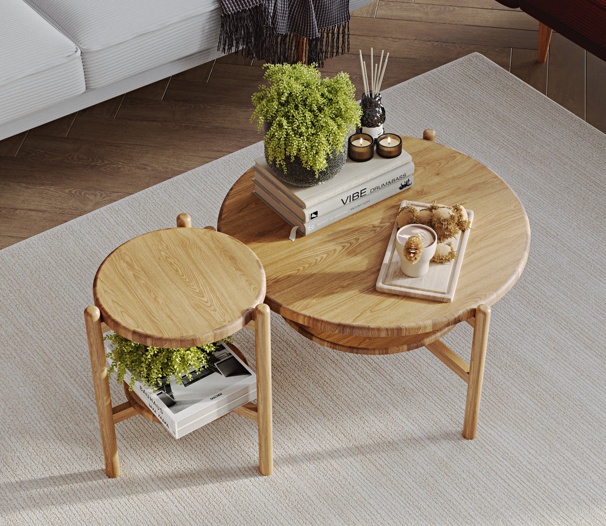 Klem Kemik ve Kiremit 3-3-1-1 İskandinav Koltuk Takımı - Fitilli Kadife