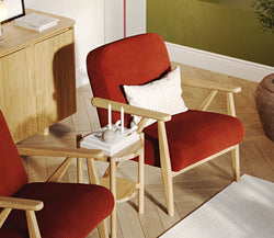 Klem Kemik ve Kiremit 3-3-1-1 İskandinav Koltuk Takımı - Fitilli Kadife