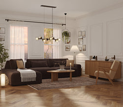 Carle Espresso ve Levy Berjer Köşe Koltuk Takımı - Kadife