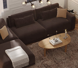 Carle Espresso ve Levy Berjer Köşe Koltuk Takımı - Kadife