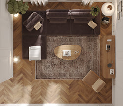 Carle Espresso ve Levy Berjer Köşe Koltuk Takımı - Kadife