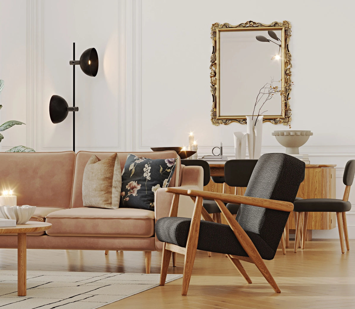 Klem Slim 283 x 257 Köşe ve Levy Berjer Köşe Koltuk Takımı - Kadife