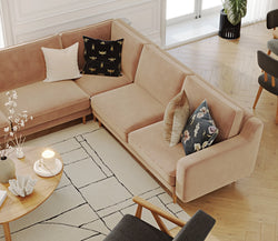 Klem Slim 283 x 257 Köşe ve Levy Berjer Köşe Koltuk Takımı - Kadife