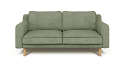 Klem Vanilya Üçlü ve Sisli Yeşil İkili Koltuk Takımı - Kadife & Fitilli Kadife