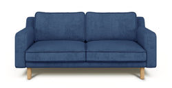 Klem Slim İkili Koltuk Silindir Ahşap Ayak - Fitilli Kadife