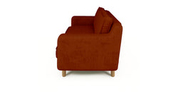 Klem Slim İkili Koltuk Silindir Ahşap Ayak - Fitilli Kadife