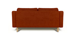 Klem Slim İkili Koltuk Silindir Ahşap Ayak - Fitilli Kadife