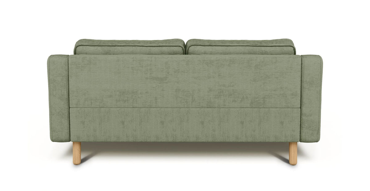 Klem Vanilya Üçlü ve Sisli Yeşil İkili Koltuk Takımı - Kadife & Fitilli Kadife