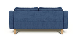 Klem Slim İkili Koltuk Silindir Ahşap Ayak - Fitilli Kadife