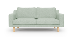 Klem Slim İkili Koltuk Silindir Ahşap Ayak - Keten