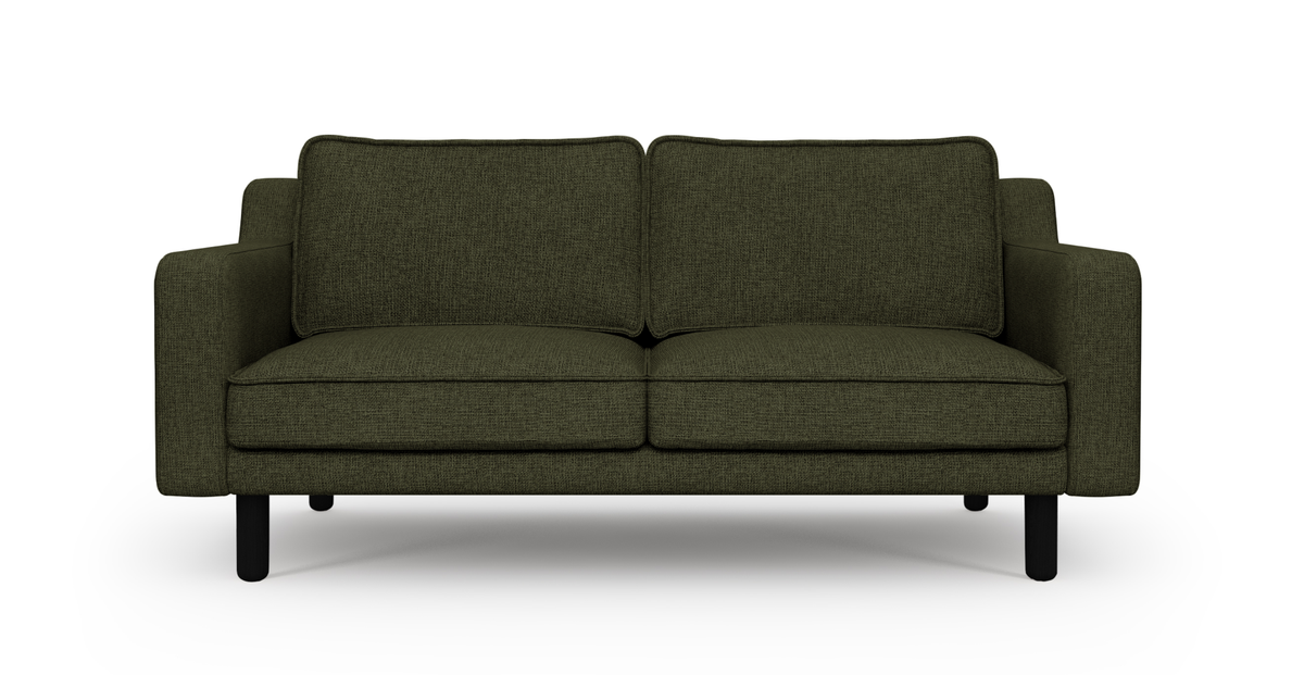 Klem Slim İkili Koltuk Silindir Ahşap Ayak - Keten