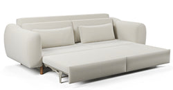 Nyra Yataklı Üçlü ve Klem Slim Tekli Koltuk Takımı - Doğal Doku & Kadife