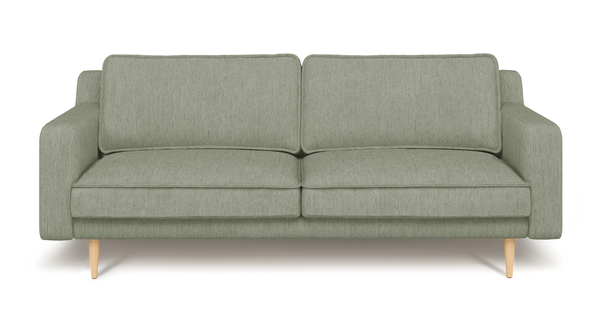 Klem Slim Üçlü Koltuk Ahşap Ayak - Performans Keten